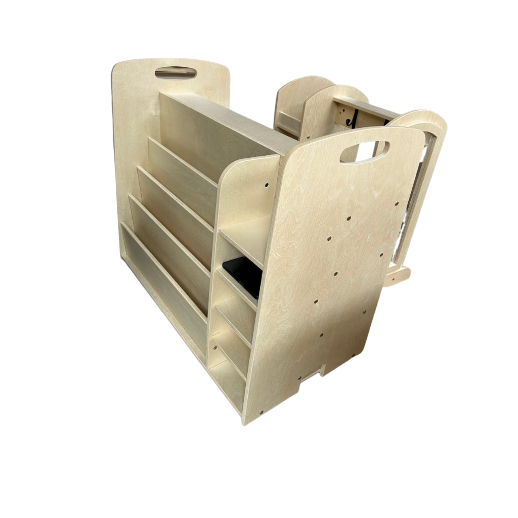 Front-Facing Book Display Trolley