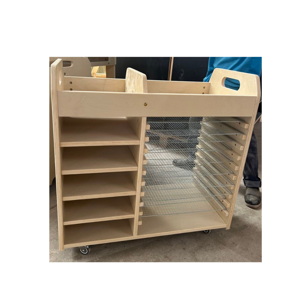 Art Trolley with Drying Rack