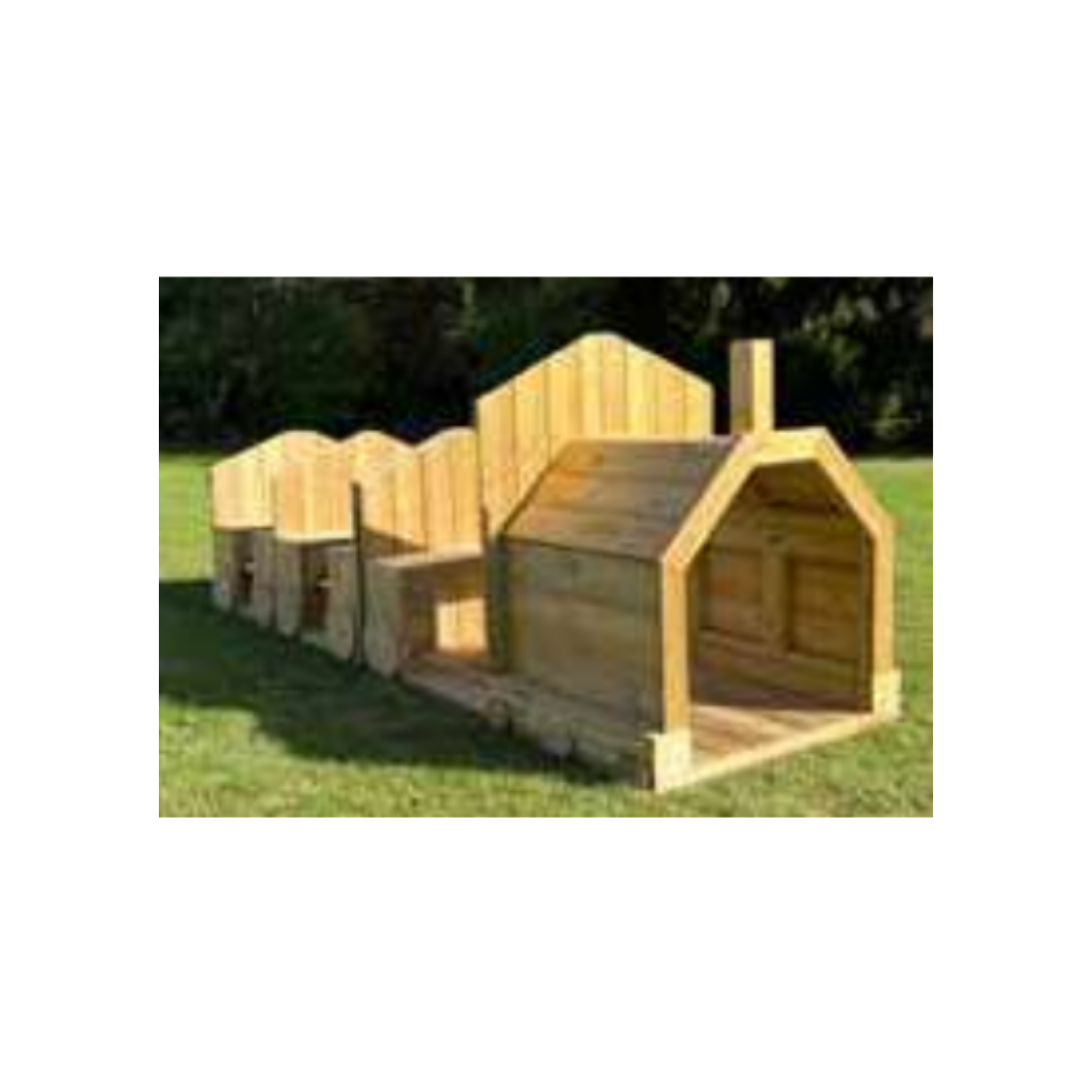 Outdoor Wooden Train Play Set