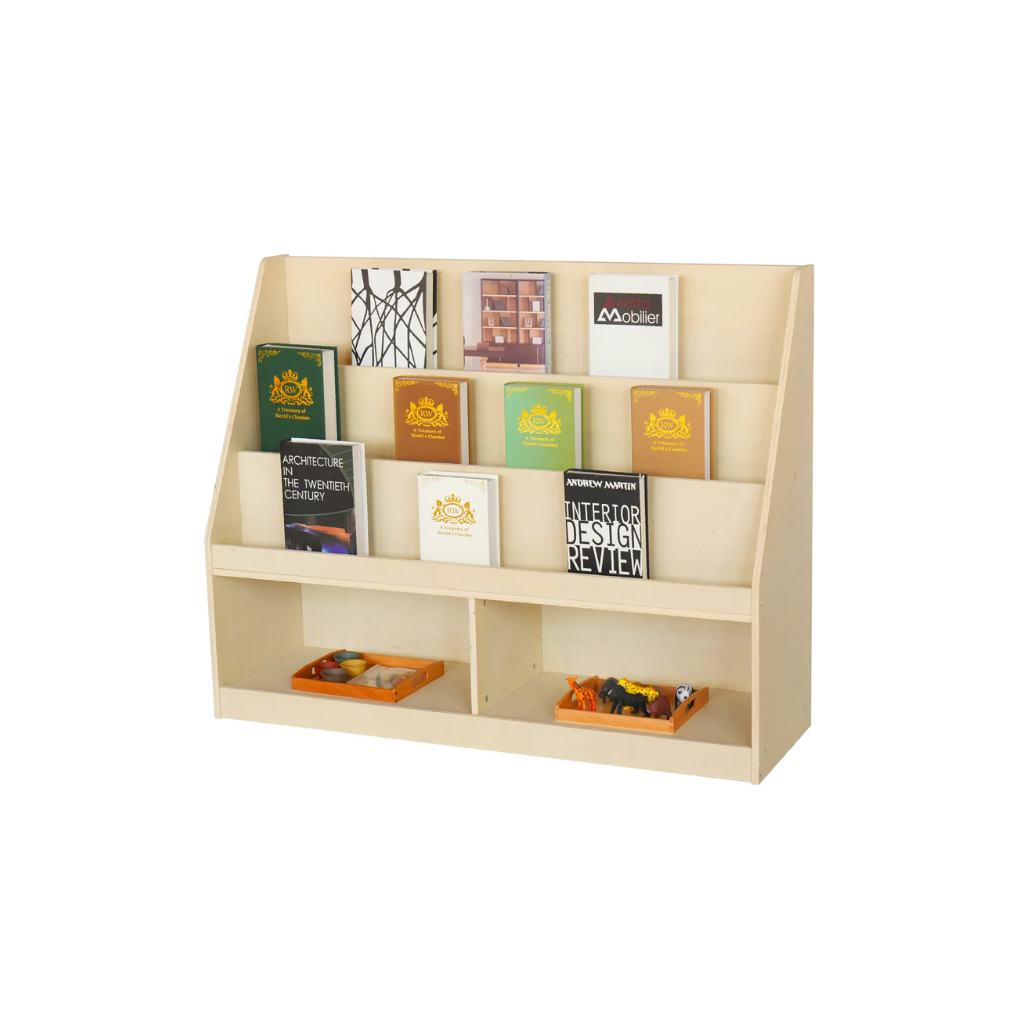 3-Tier Book Display with Storage