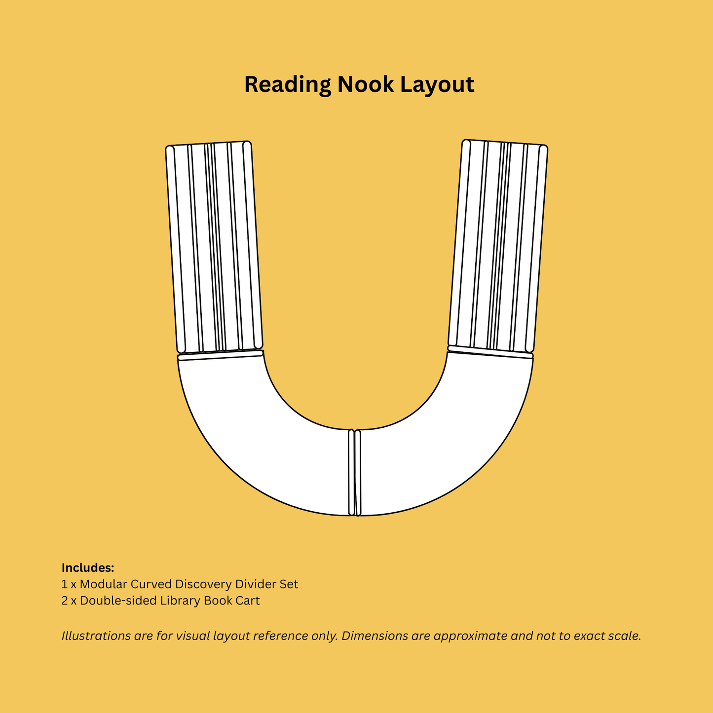 Double-sided Library Book Cart