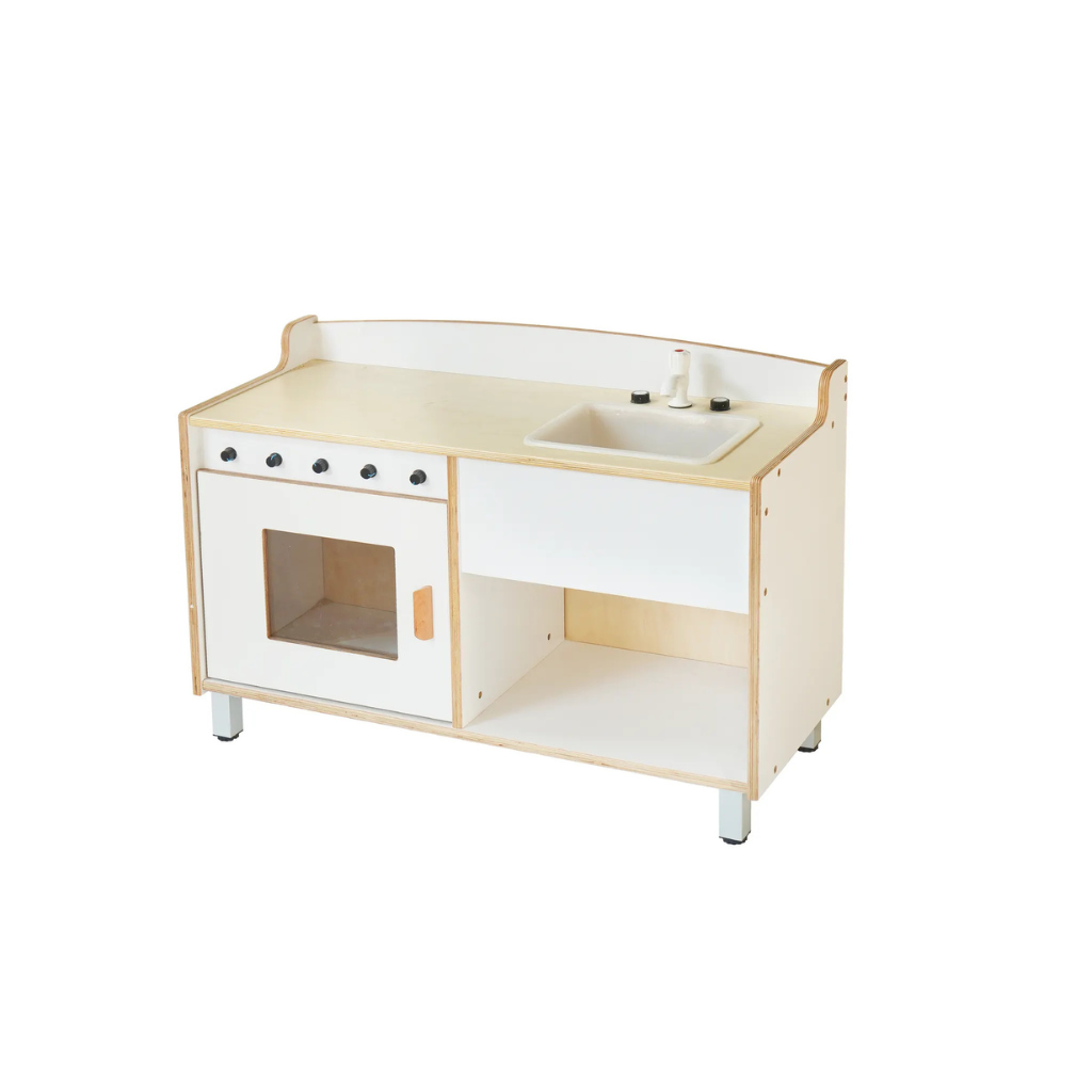 Modern Laminated Birch Oven and Sink Cabinet