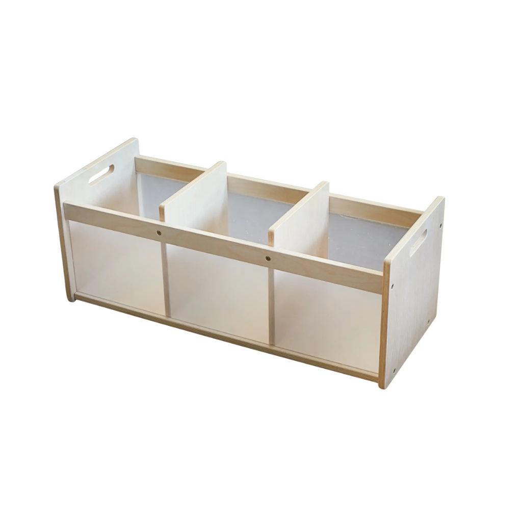 Birch 3-Compartment Storage Crate