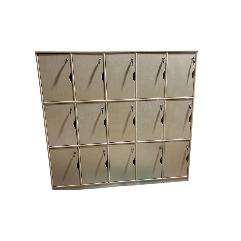 15-Door Lockable Staff Locker Unit