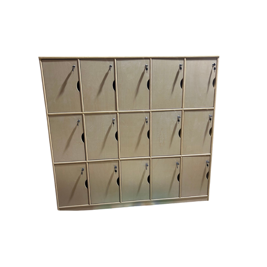 15-Door Lockable Staff Locker Unit
