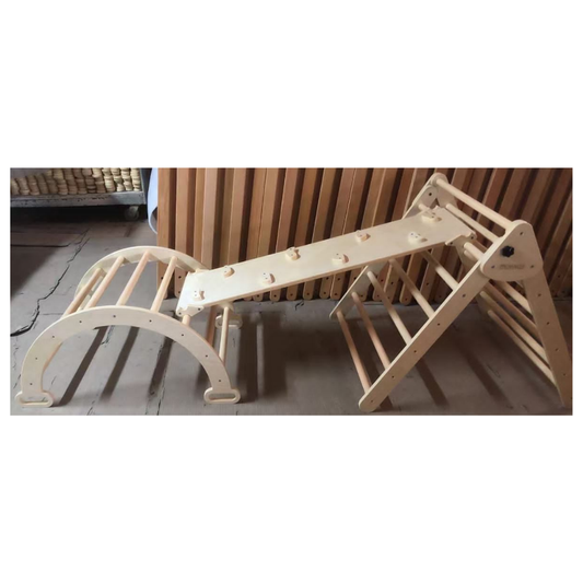 Pikler Triangle & Arch Set with Climbing Ramp