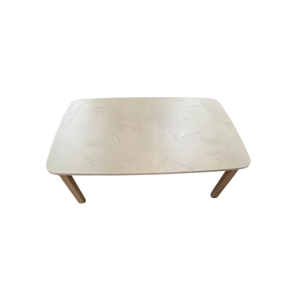 Curved Rectangular Birch Table