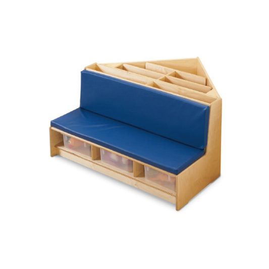 Corner Reading Bench with Storage