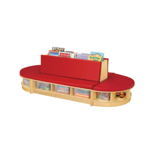 Round Reading Bench with Storage