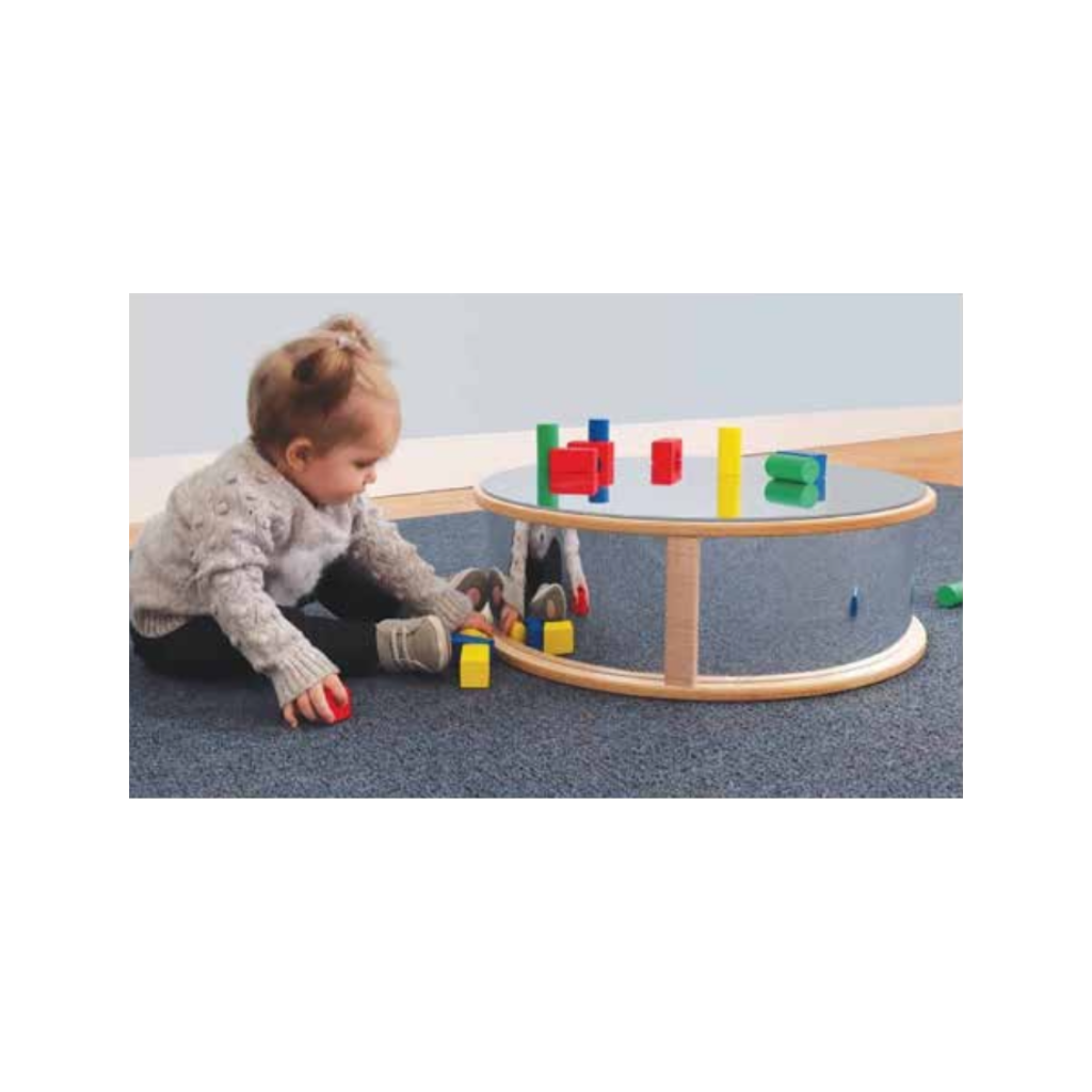 Round Mirror Exploration Table