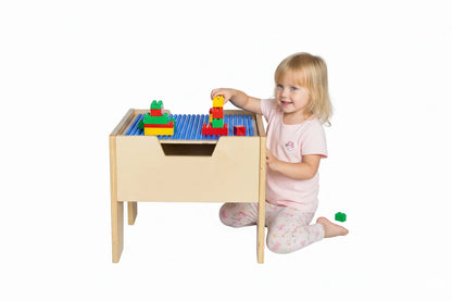 Construction Play Table with Lego Plate Top