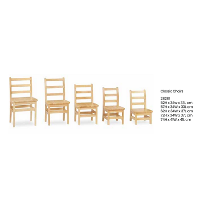 Classic Wooden Classroom Chairs