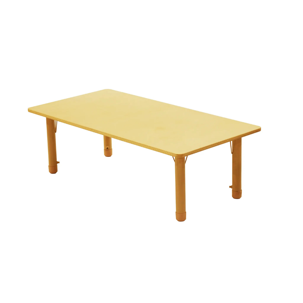 Birch Rectangular Activity Table with Metal Legs
