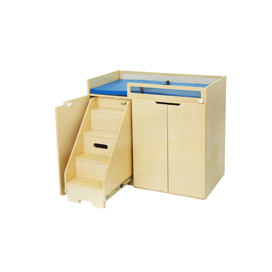 Birch Changing Table with Pull-Out Steps