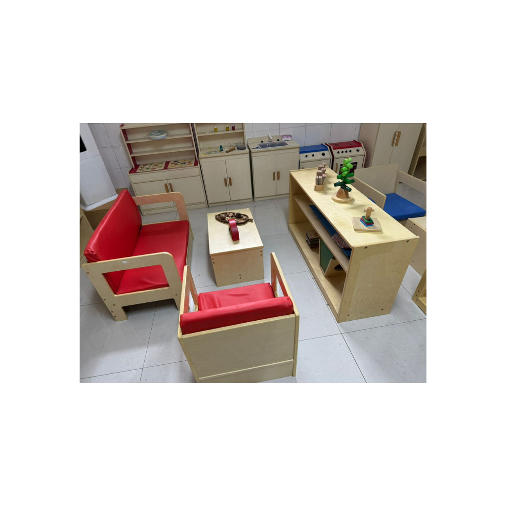 Kids’ Lounge Seating Set (Red or Blue)