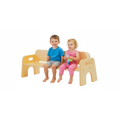 Birch Toddler Bench Seat with Back
