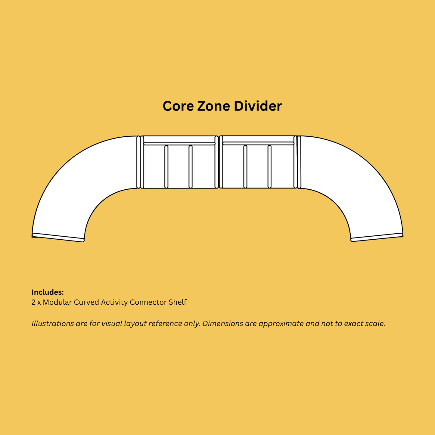 Modular Curved Activity Connector Shelf