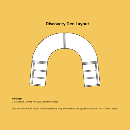 Modular Curved Activity Connector Shelf
