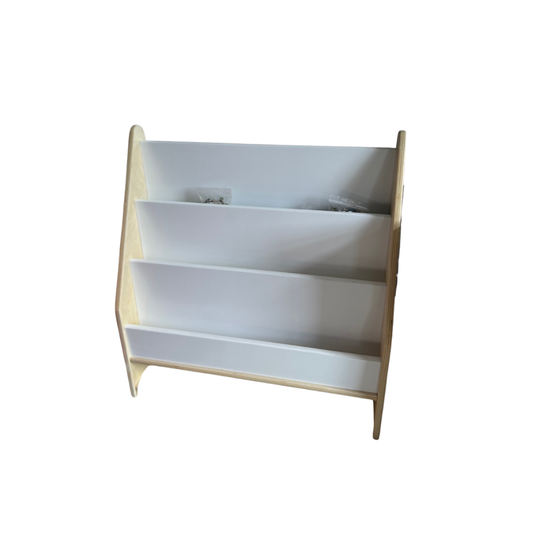 3 Tier White Laminate Birch Book Shelf
