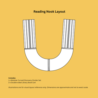 Double-sided Library Book Cart