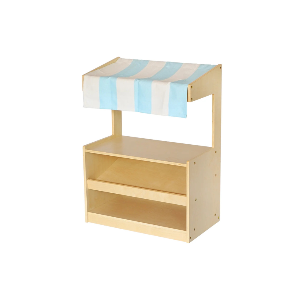 Market Stall with Blue and White Canopy - 2 Sizes
