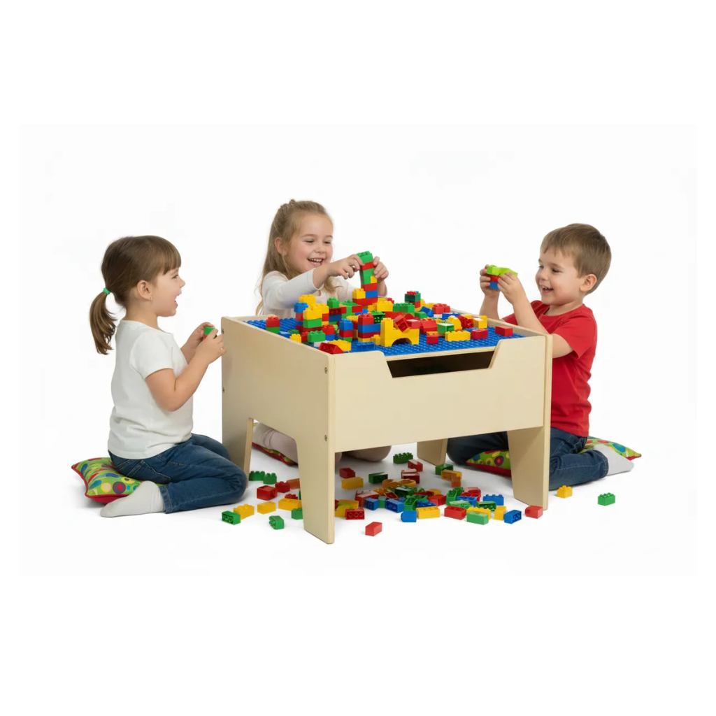 Construction Play Table with Lego Plate Top - 2 Sizes