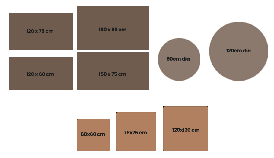 Custom Tables – Round, Square, Rectangle & Clover