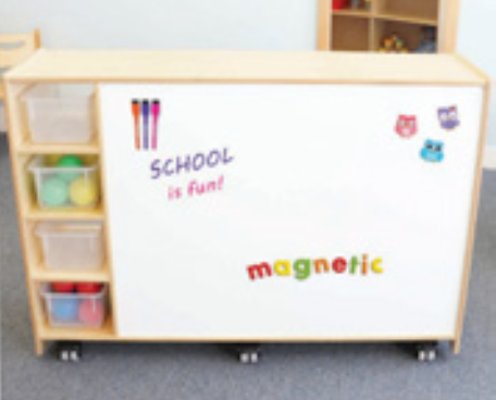 Mobile Magnetic Whiteboard Storage Unit